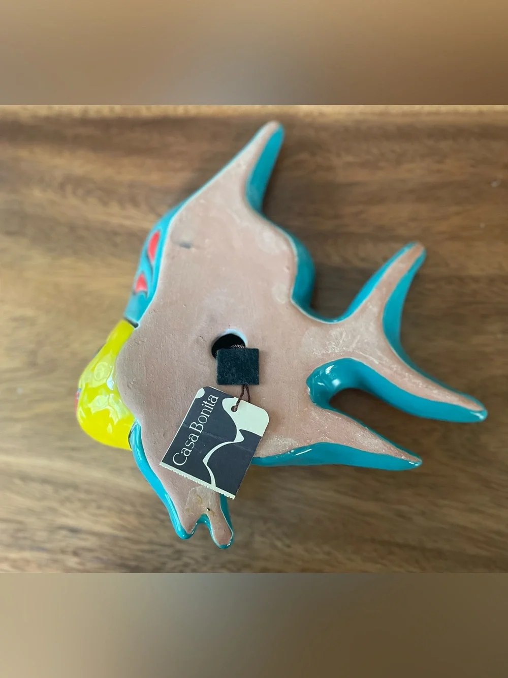Colorful Ceramic Fish Décor - Vibrant Yellow, Orange & Turquoise